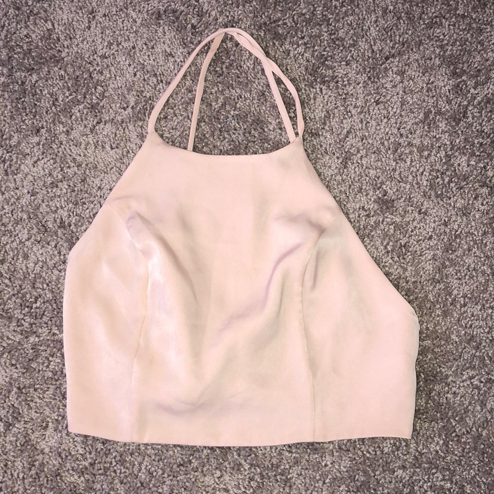 NEVER WORN tie back crop top